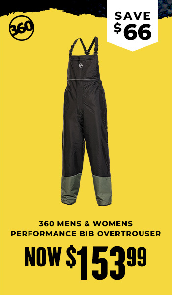 Save $66 on 360 Mens and Womens Performance Bib Ovetrousers, now $153.99