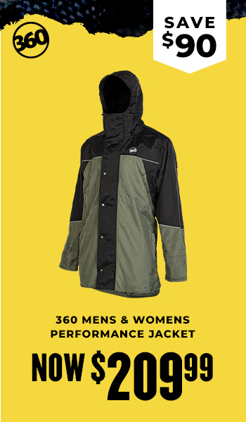 Save $90 on 360 Mens and Womens Performance Jackets, now $209.99