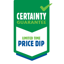 Certainty guarantee - Limited time price dip