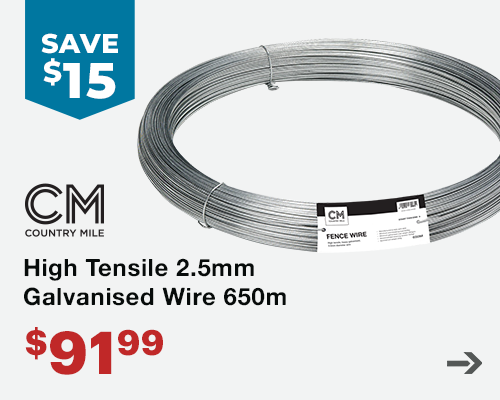 Country Mile High Tensile Galvanised Wire 2.5mm 650m 25kg