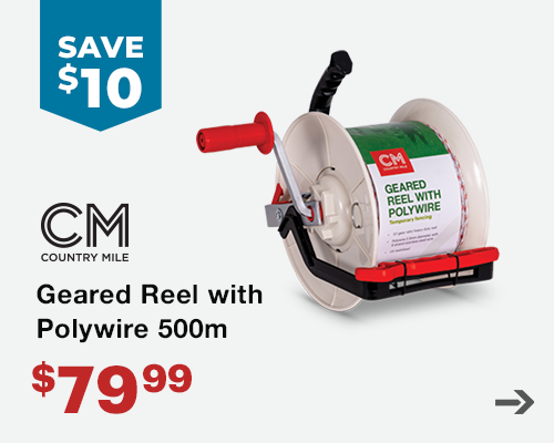Country Mile Geared Reel with Polywire 500m