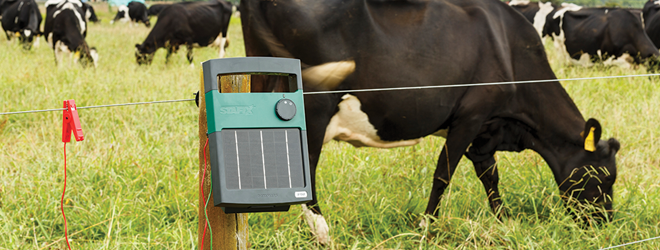 Strip grazing without mains power