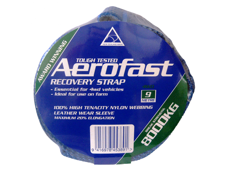 Aerofast Recovery Strap 4WD 8T 600mmx9m