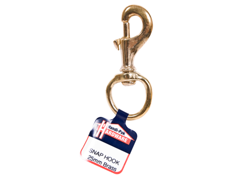 Handi-Pak Hardware Snap Hook Brass Swivel 25mm