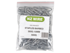 NZ Wire Barbed Staples 30mm x 3.15mm 500g