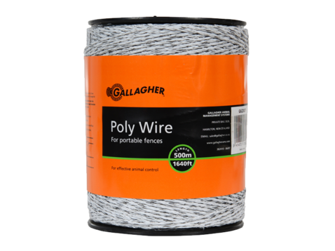 500m Electric Fencing 6 Strand Polywire white 