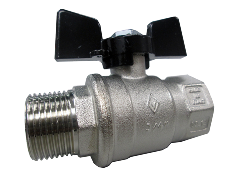 Bugatti Ball Valve Short Handle Male / Female 25mm
