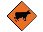 Lynn River Aluminium Diamond Sign Cattle