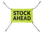 Lynn River PVC Sign Stock Ahead with Eyelets & Ties
