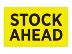 Lynn River PVC Sign Stock Ahead with Eyelets Only