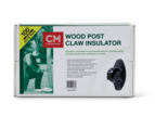 Country Mile Wood Post Claw Insulator Black 100 pack