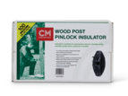 Country Mile Wood Post Pinlock Insulator Black 100 pack