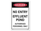Lynn River Danger No Entry Effluent Pond PVC 