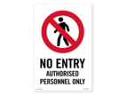 Lynn River No Entry Authorised Only Prohibition Sign