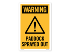 Lynn River Warning Paddock Sprayed Out Sign