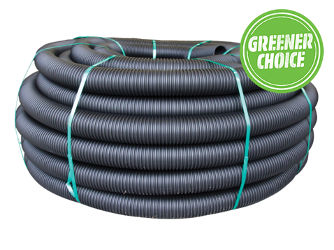 Bailey Pipe Black Snake Slotted Drainage Coil 110mm x 30m