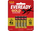 Eveready Gold AAA Battery 4 Pack